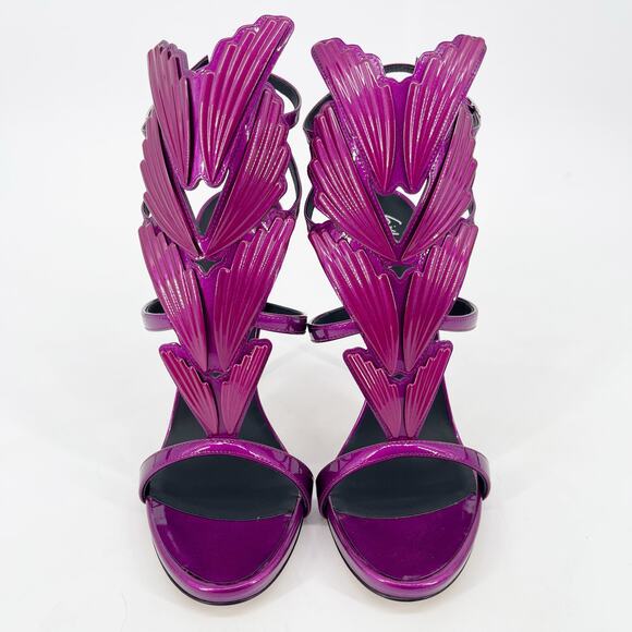 Giuseppe Zanotti Metallic Fuchsia Cruel Alien Wing Stiletto Heel Sandals 39.5 - Picture 6 of 12